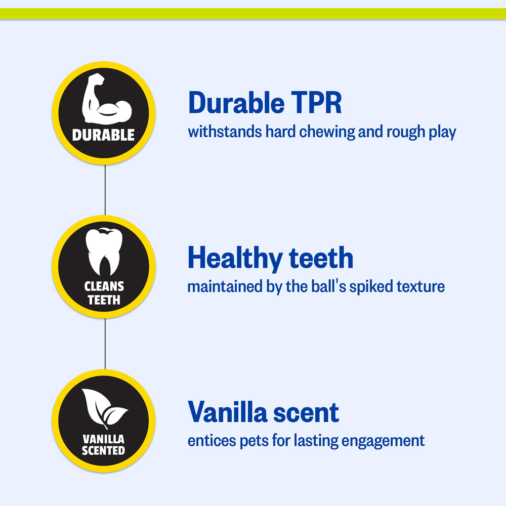 PetSport Gorilla Spiky Ball non-toxic certified for safe puppy and senior dog play.