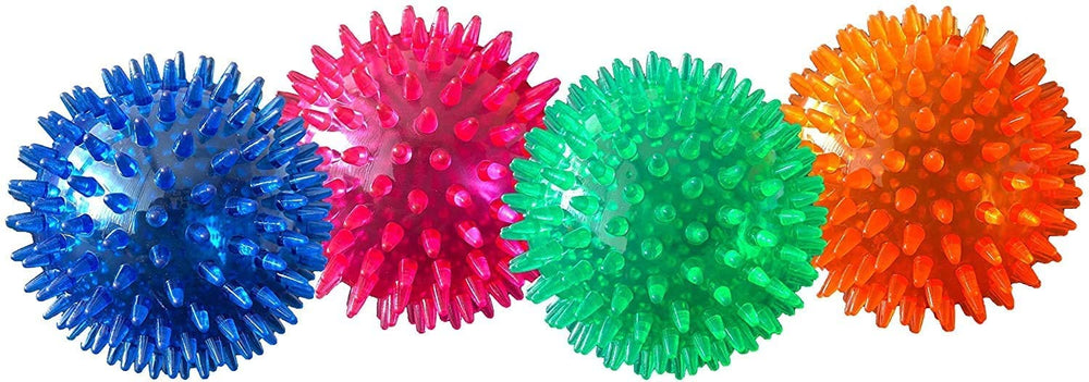 Petsport Gorilla Spiky Ball small front view for engaging fetch sessions.