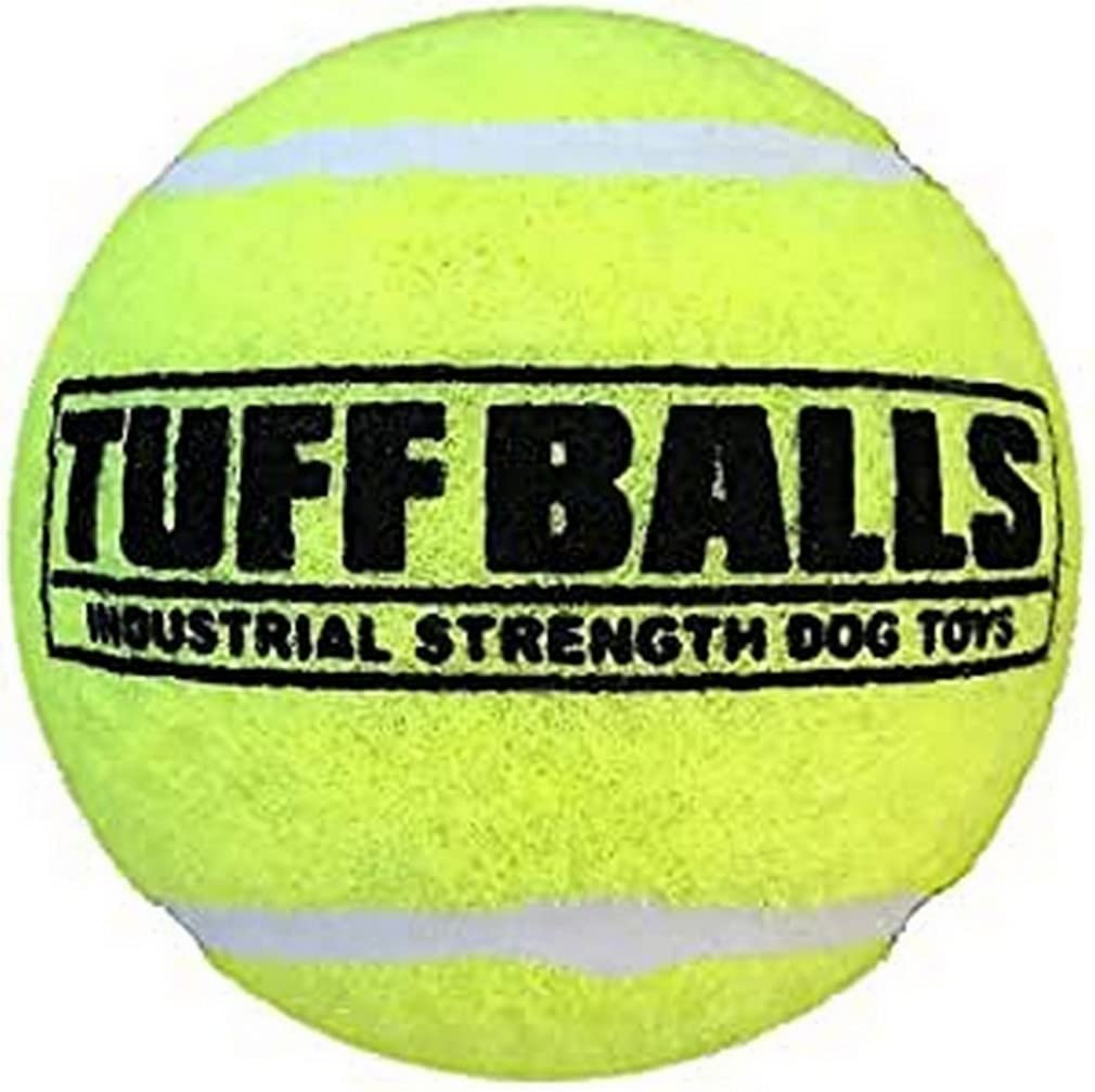 Petsport Tuff Ball medium dog toy offers durable bounce for aggressive chewers and active play.