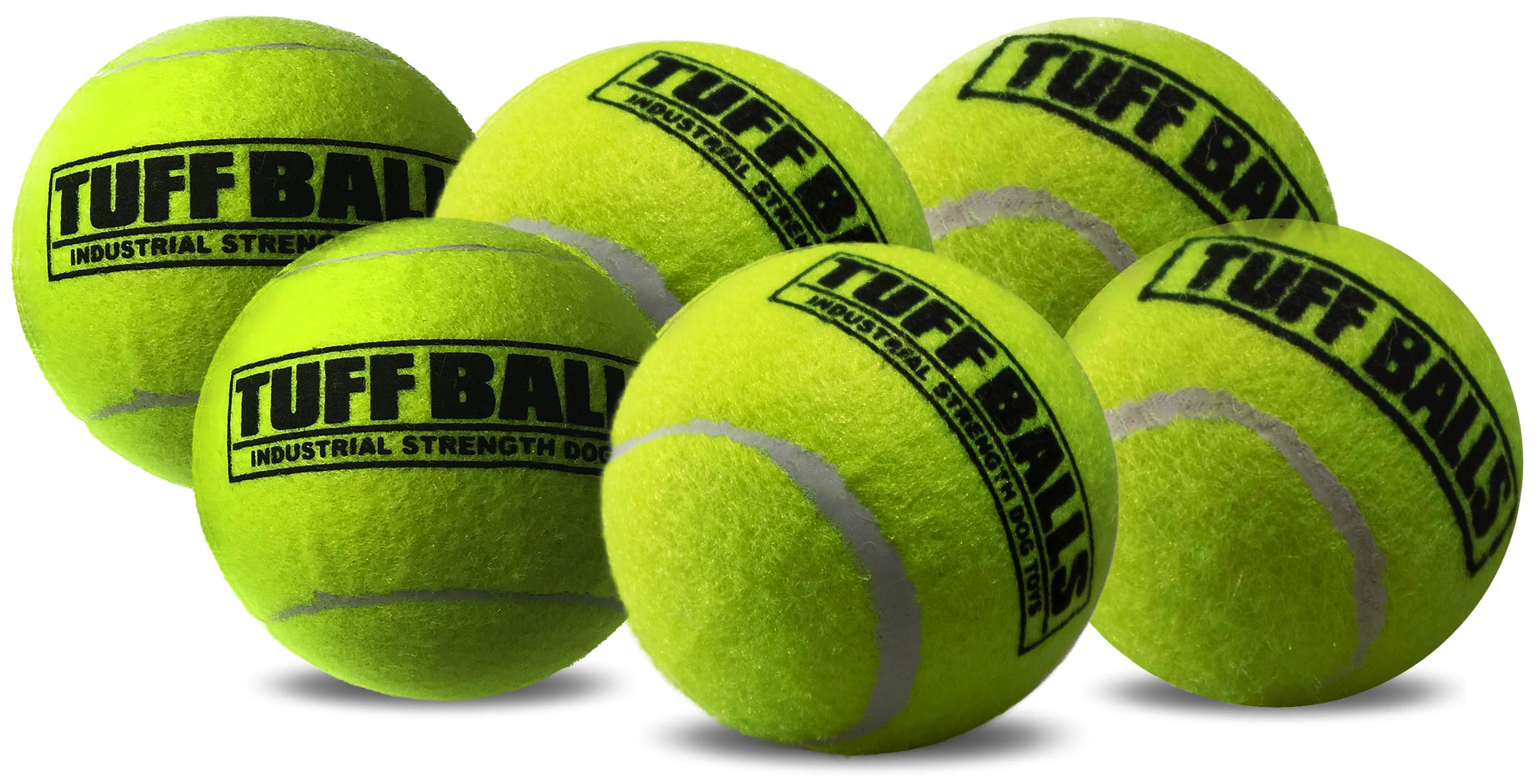 PetSport Yellow Tuff Ball in medium size with durable bounce for fetch.