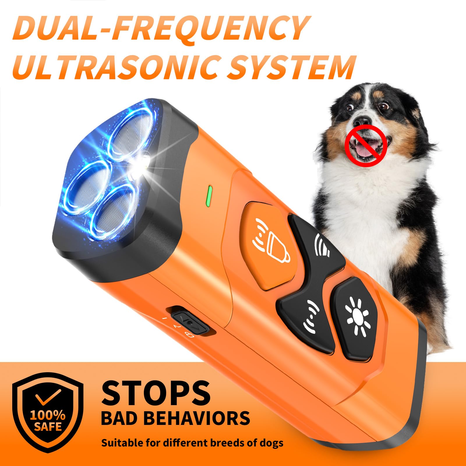 petsprit rechargeable bark deterrent with Type-C fast charging for quick readiness.