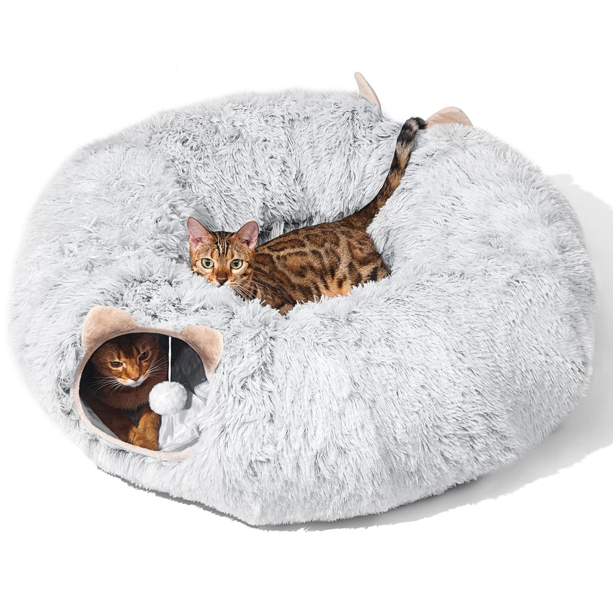PETSTA Cat Tunnel Bed assembled for cozy, space-saving play and hideaway.