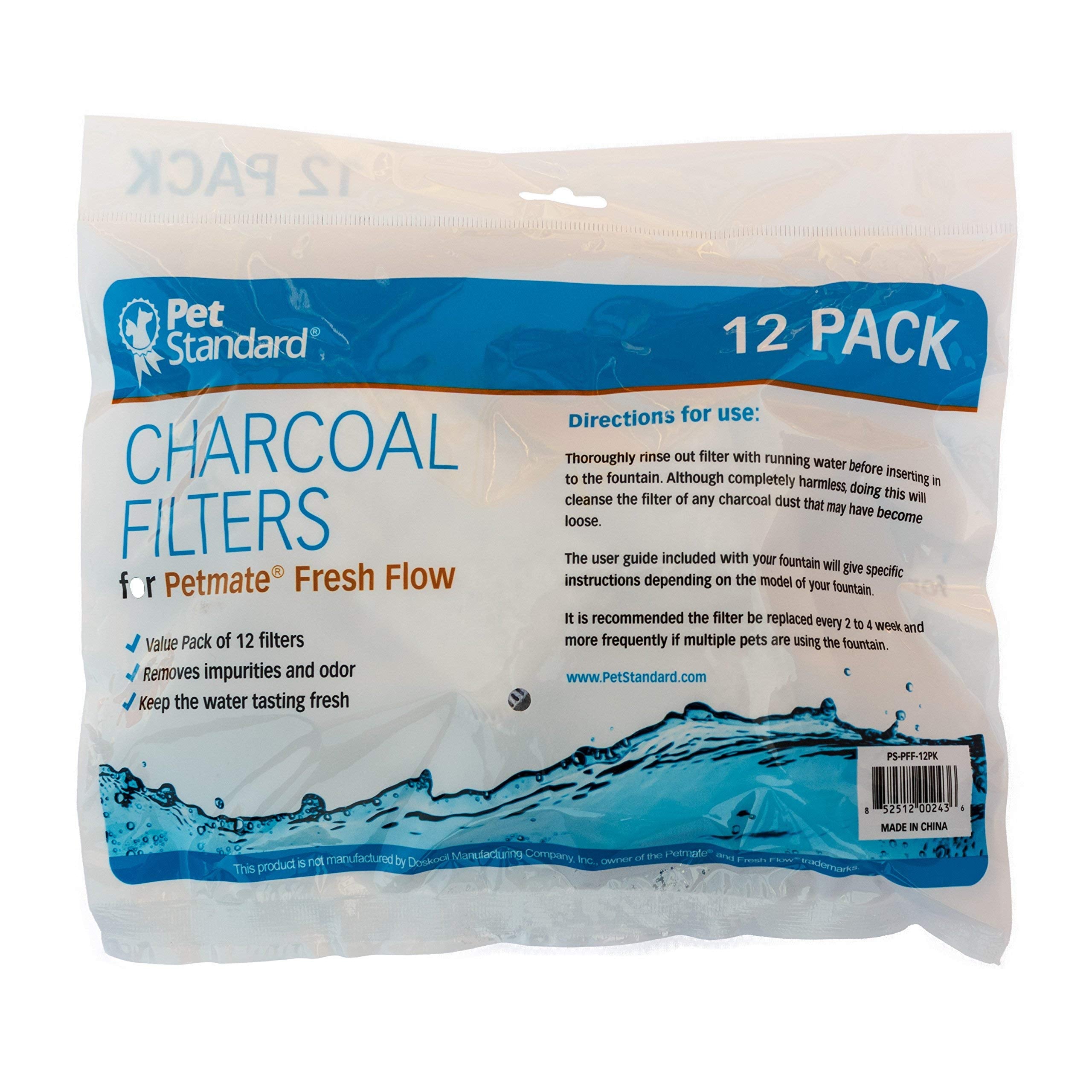 PetStandard Filters outside polyester layer capturing hair and debris for clearer water.