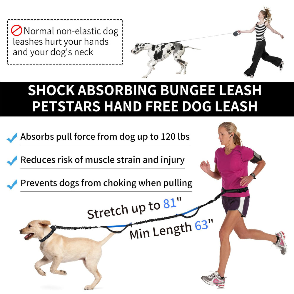 Petstars adjustable waist belt accommodates multiple body sizes for a secure fit.