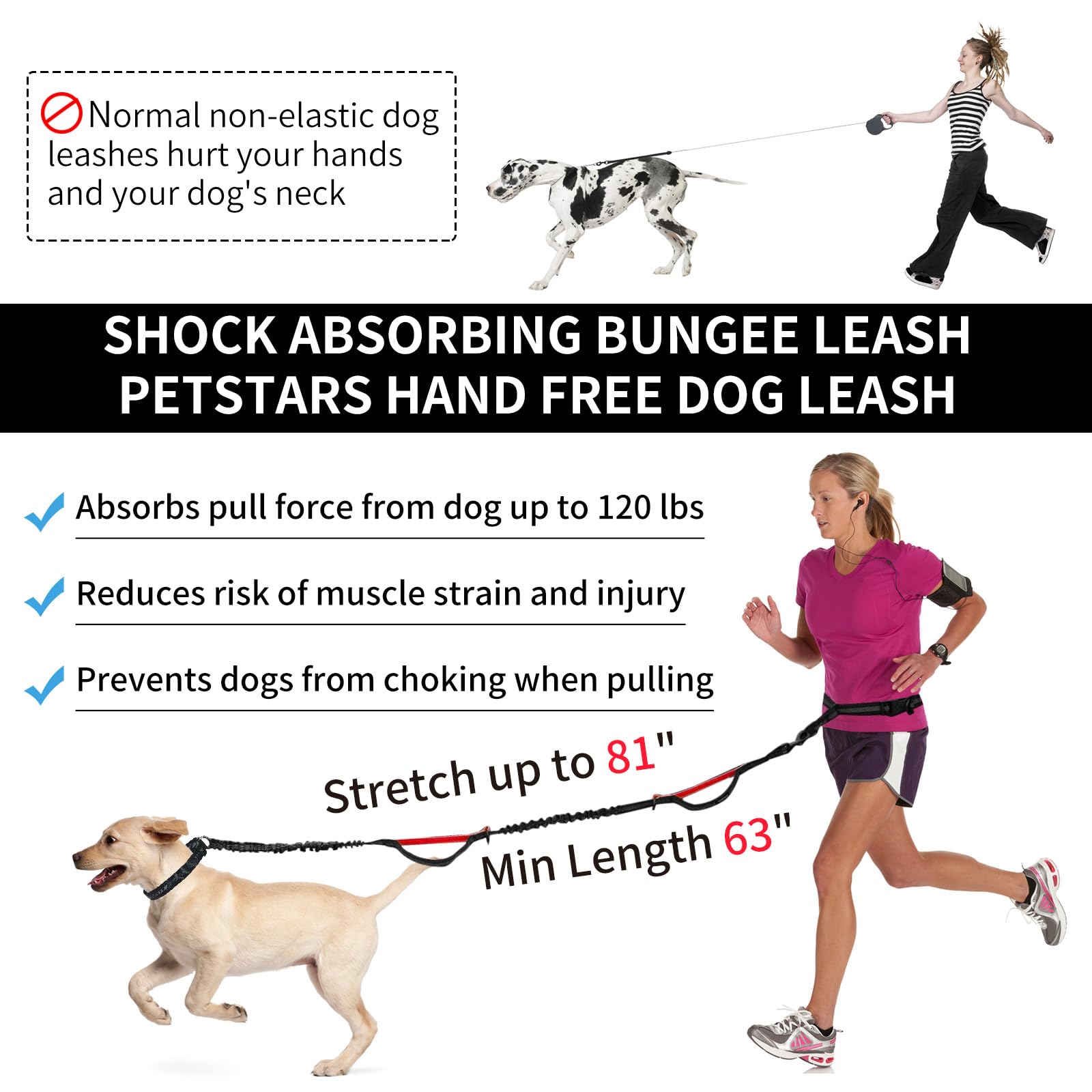 Petstars adjustable waist belt fits different body sizes for versatile wear.