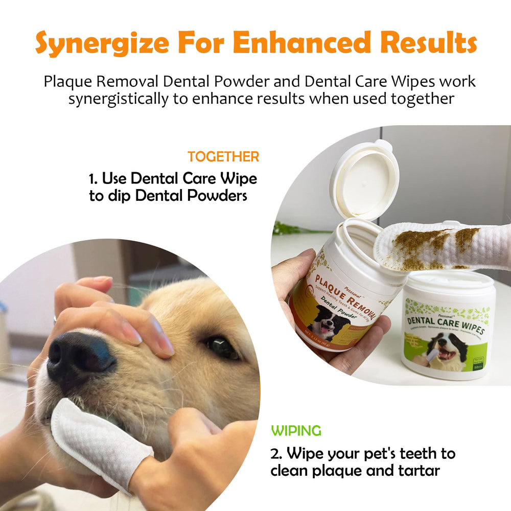 Petstoral dog and cat oral care in use, demonstrating daily routine