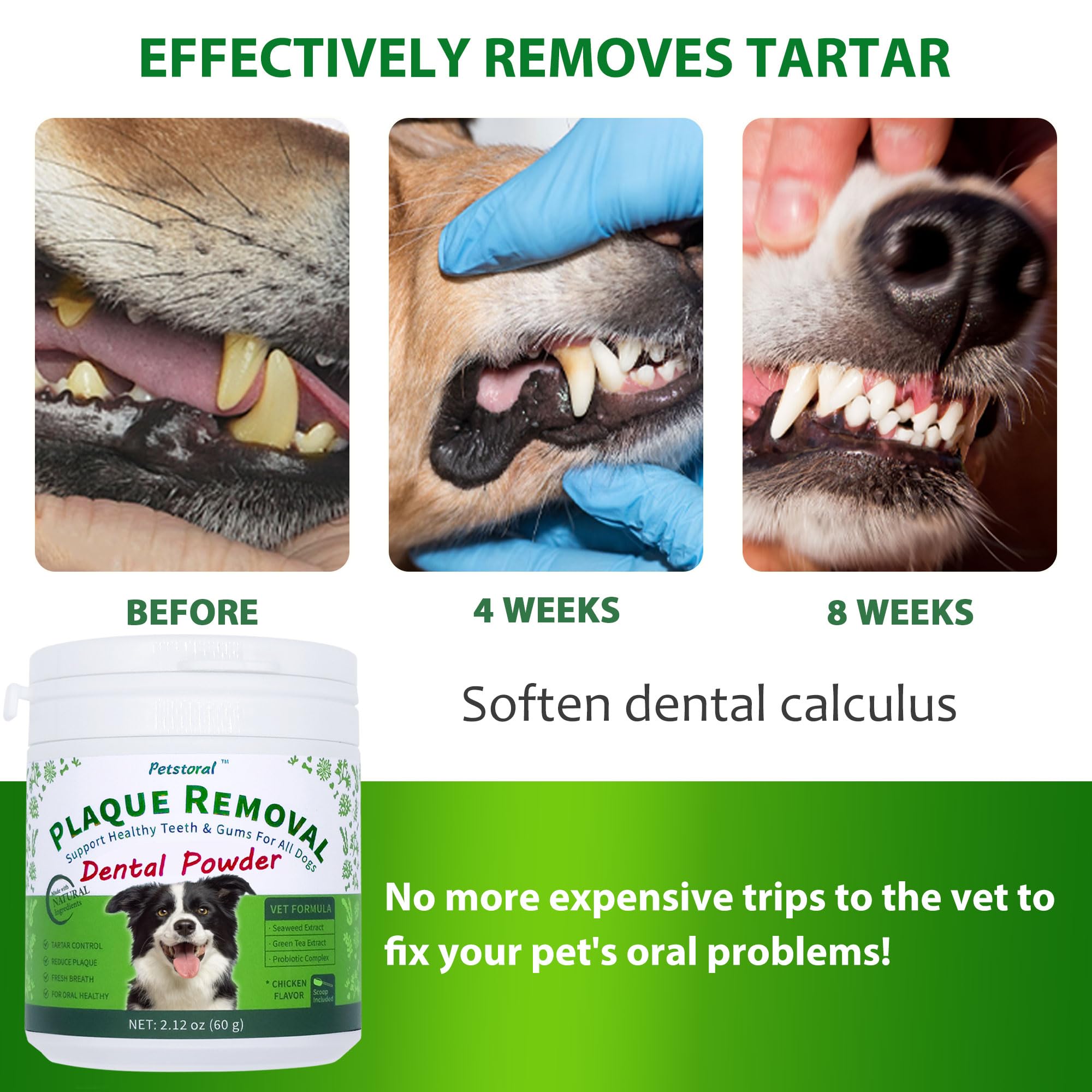 Petstoral natural formula with zeolite, seaweed, and probiotics featured.