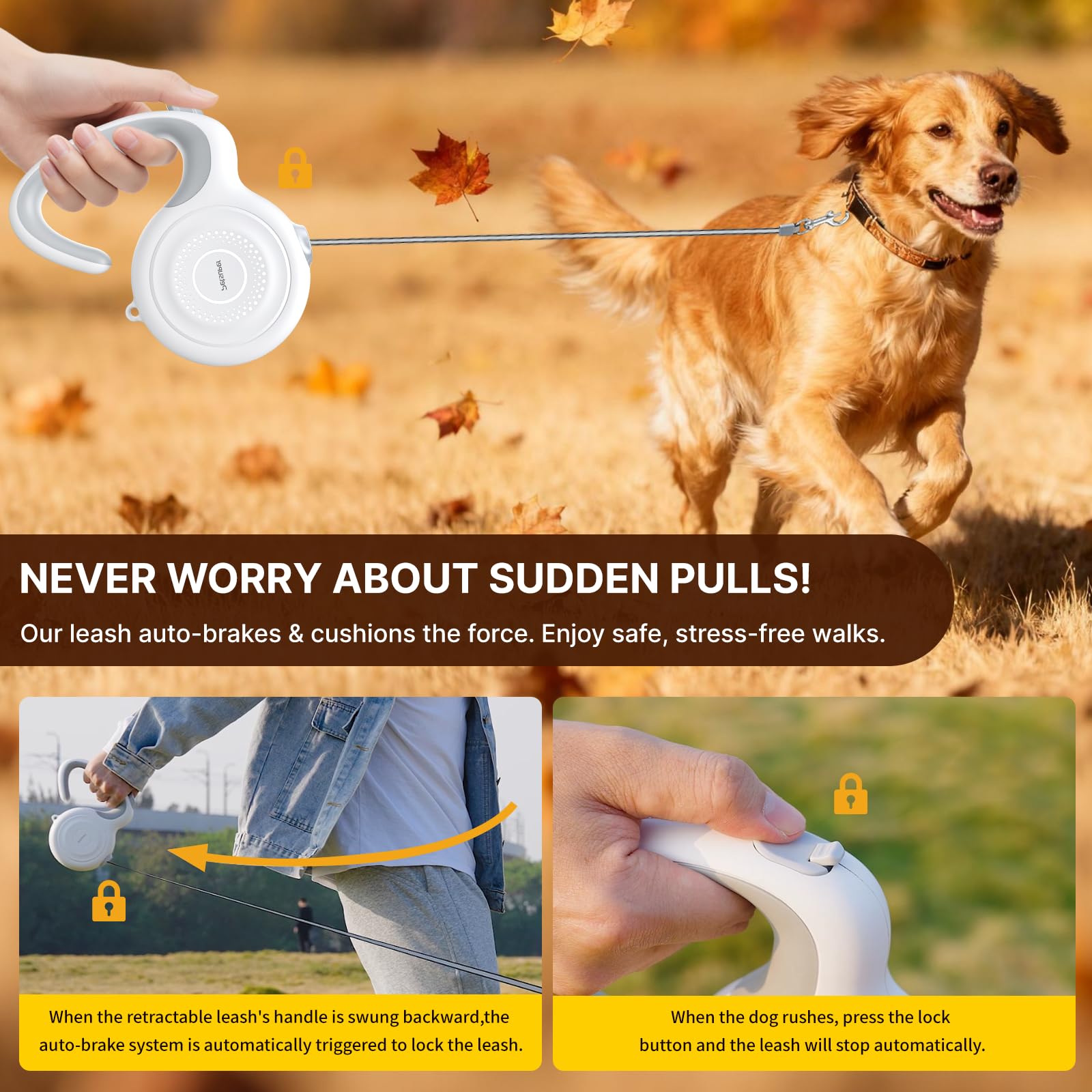 Petsuper rust-resistant stainless steel clasp for lasting security on walks