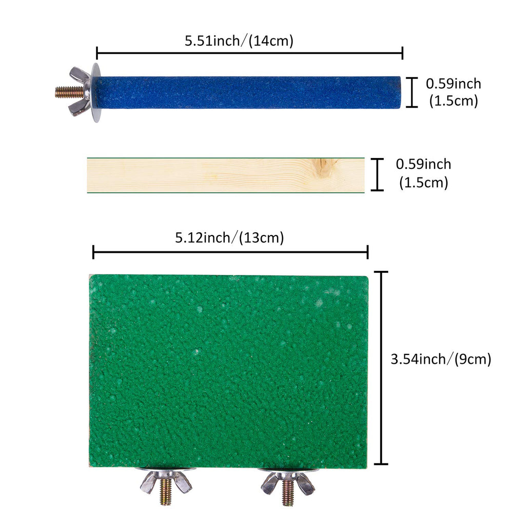 Petsvv bird-perch-stand-board-types image shows two board options for bird cage variety.