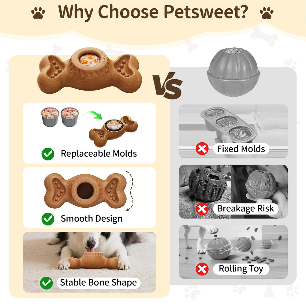 PETSWEET 3-in-1 enrichment toy ideal for crate training and travel.