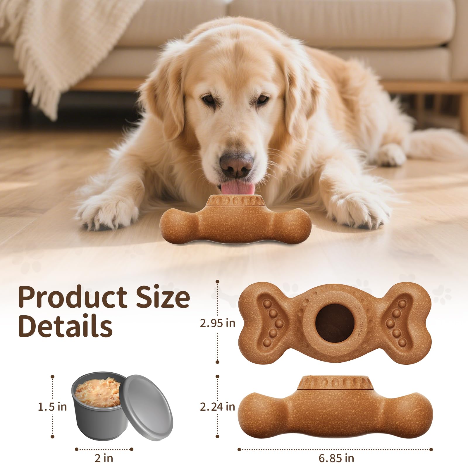 PETSWEET 3-in-1 enrichment toy with dishwasher-safe surfaces and lids.
