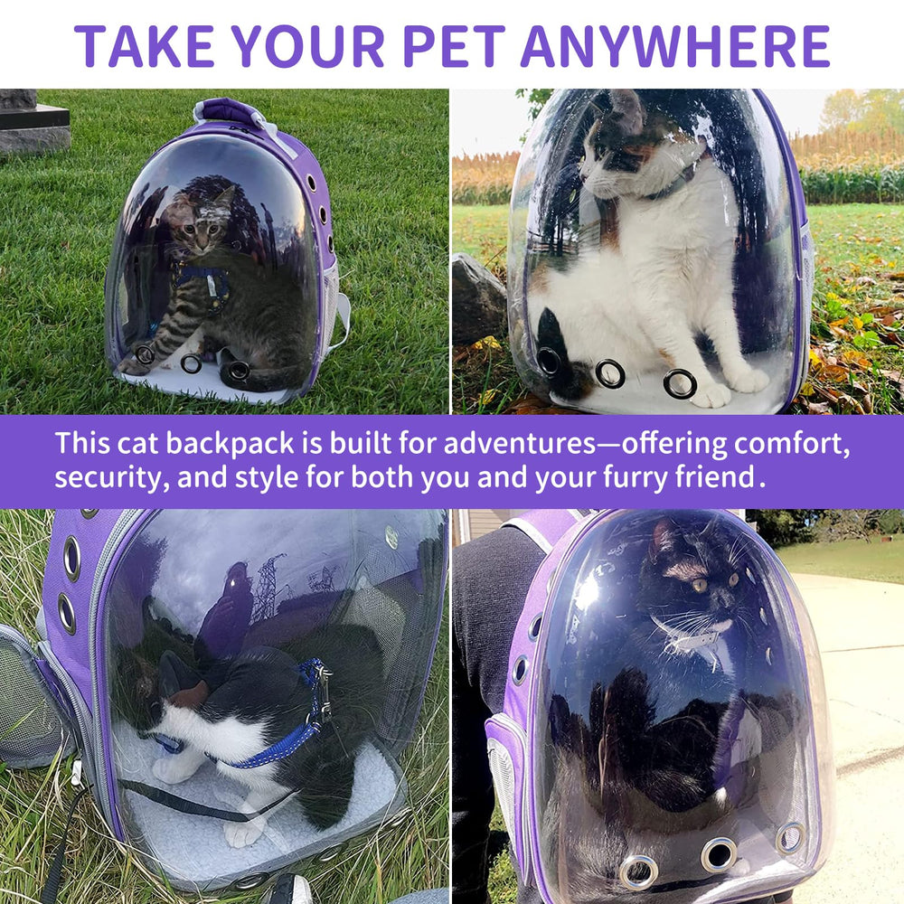 PETSWEET Cat Backpack Carrier padded shoulder straps distribute weight evenly.