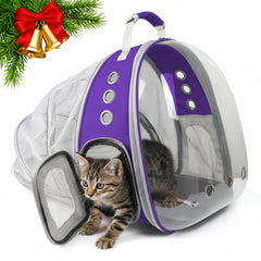 PETSWEET Cat Backpack Carrier front bubble window provides a panoramic view for safe exploration.