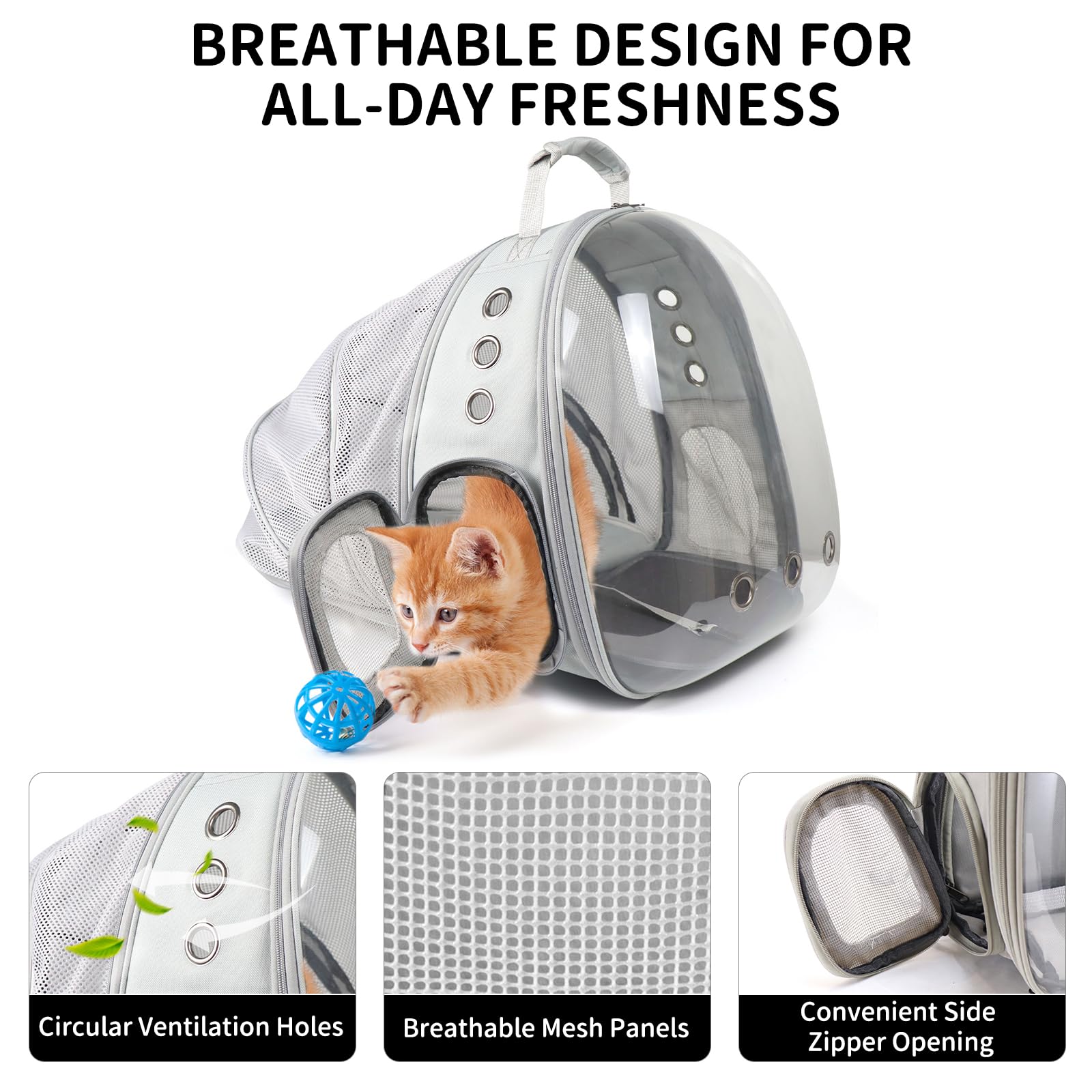 PETSWEET safety harness keeps your pet secure inside the carrier.