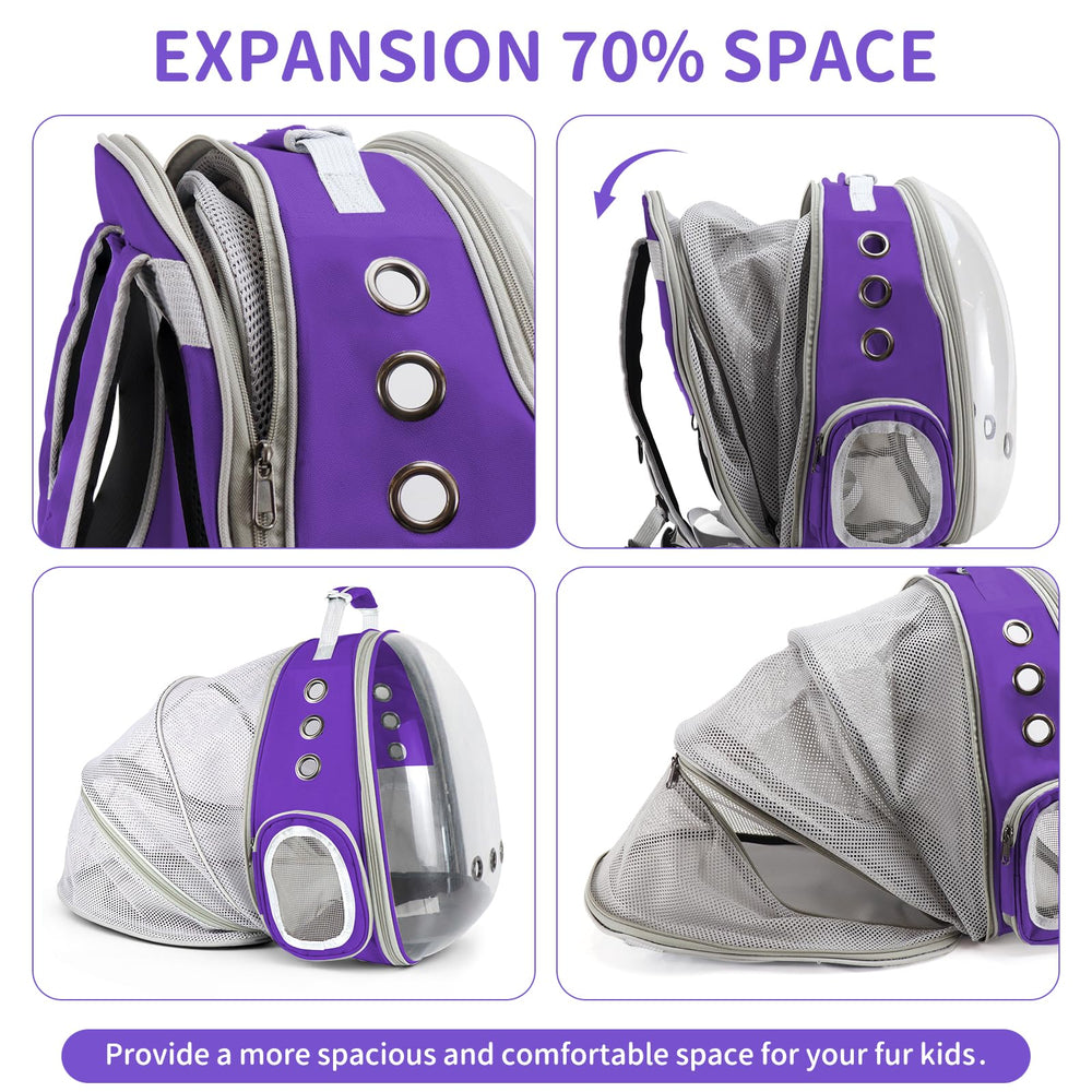 PETSWEET Cat Backpack Carrier multiple ventilation holes ensure fresh airflow.