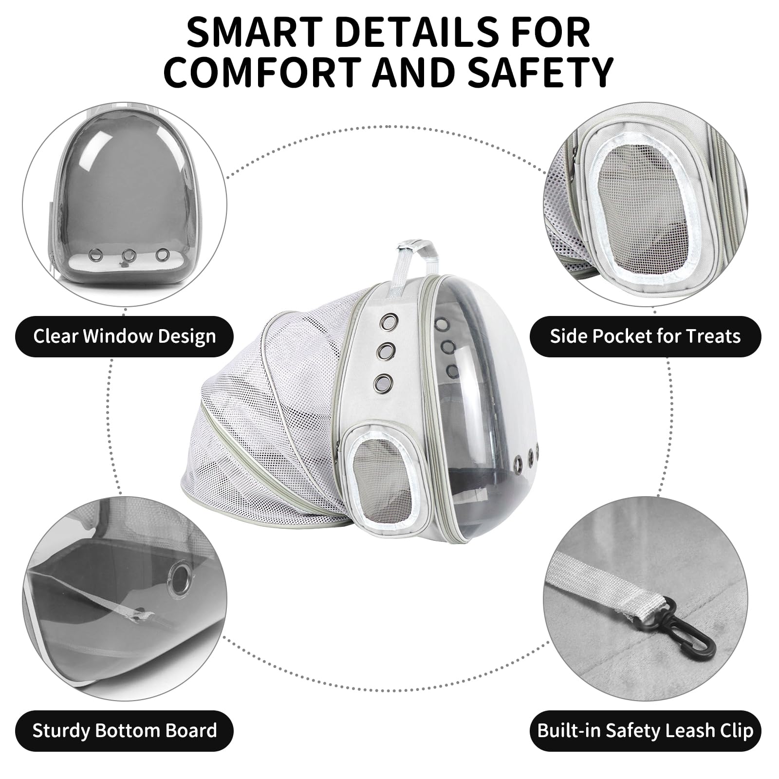 PETSWEET ventilation panels ensure breathable airflow for pet comfort.