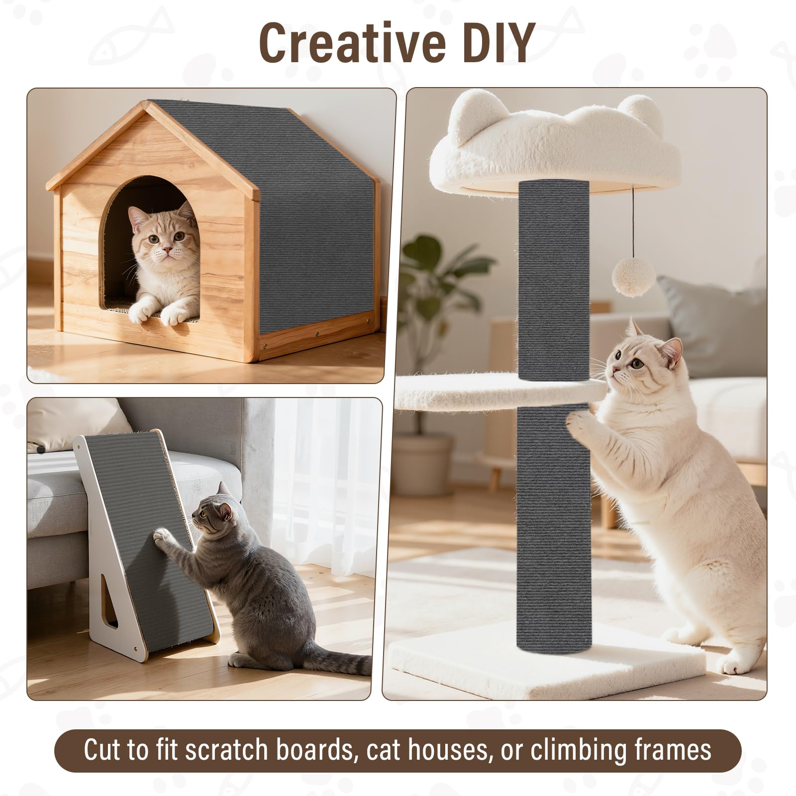 PETSWEET cat-scratch-furniture-protector self-adhesive back enables peel-and-stick installation.
