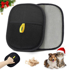 PETSWEET pet-hair-removal-glove-on-sofa removes fur from upholstery easily.