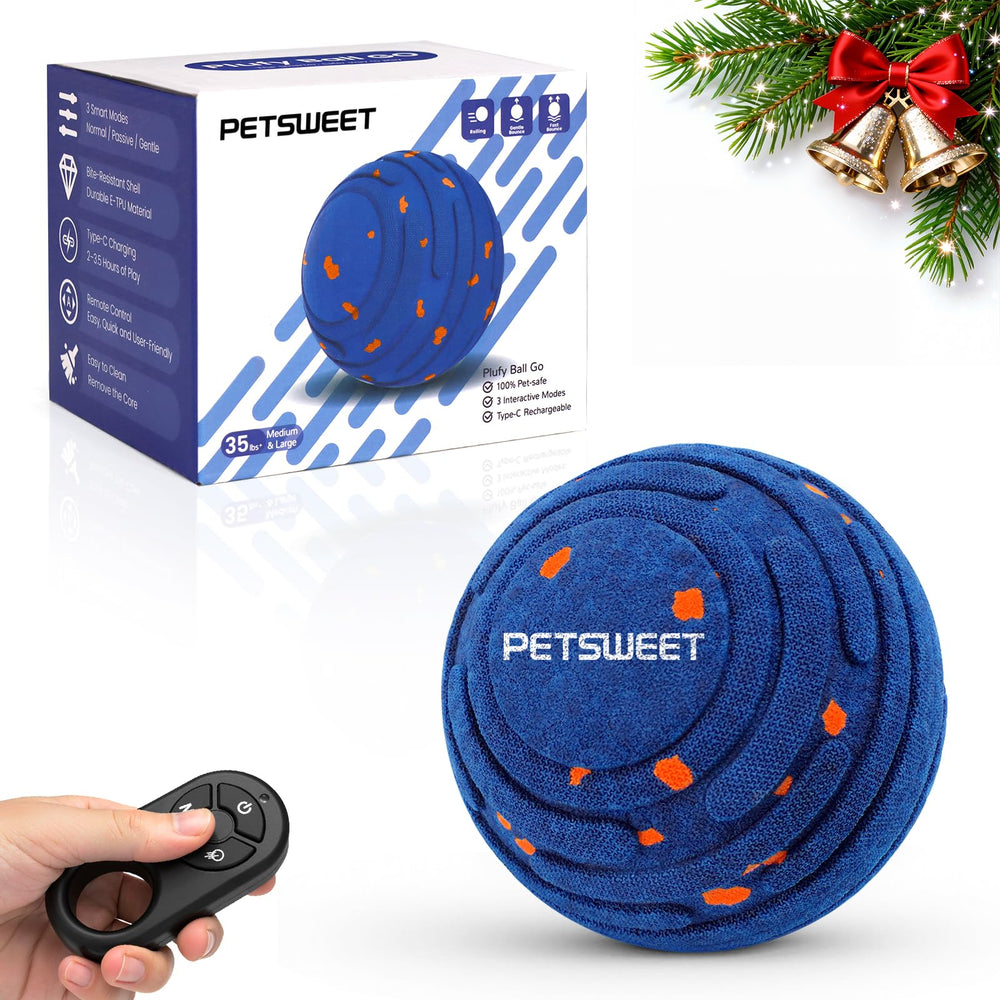 PETSWEET smart interactive dog toy remote-control in action for engaging play.