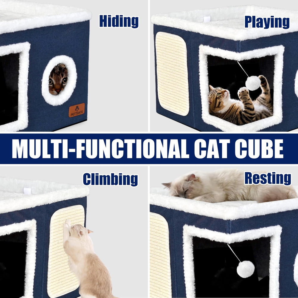 PETTDATE cat bed foldable storage and travel-ready design.