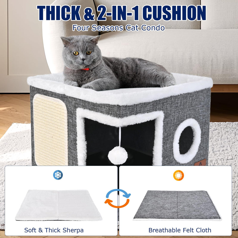 PETTDATE cat bed foldable design for easy storage and travel