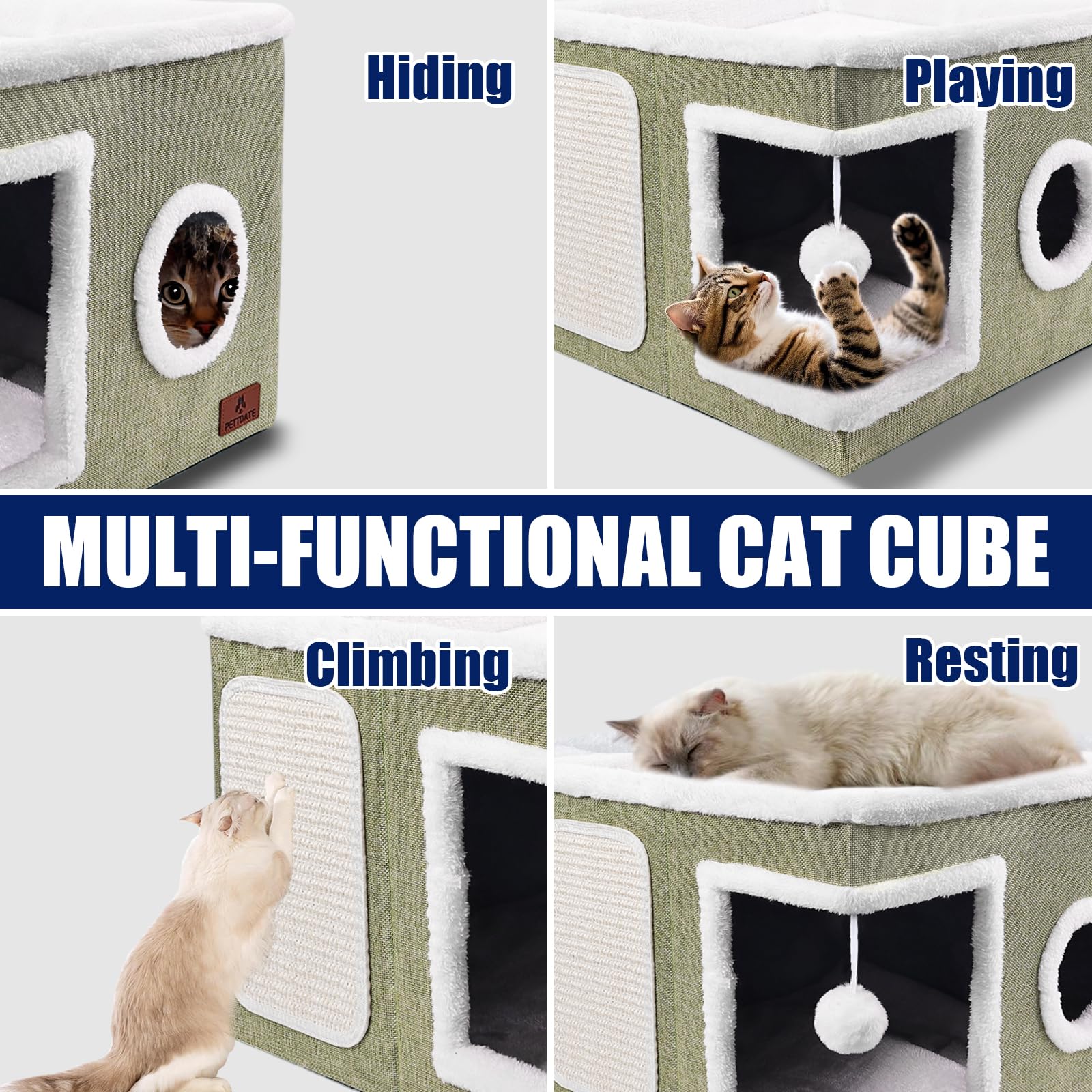 PETTDATE folded storage option keeps the cat bed portable and easy to store