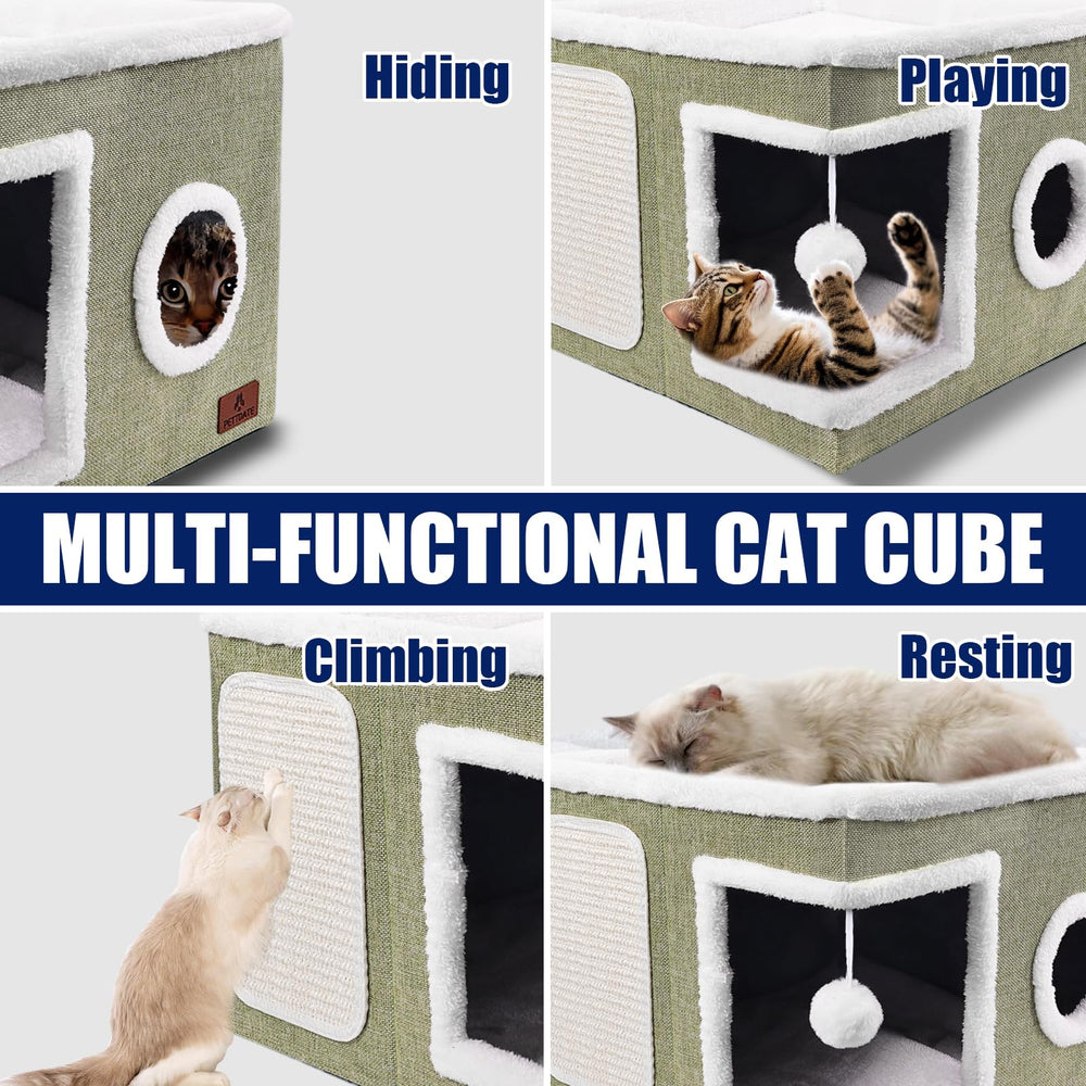 PETTDATE folded storage option keeps the cat bed portable and easy to store