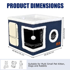 PETTDATE cat bed hideaway condo offers a private retreat for cozy cats.