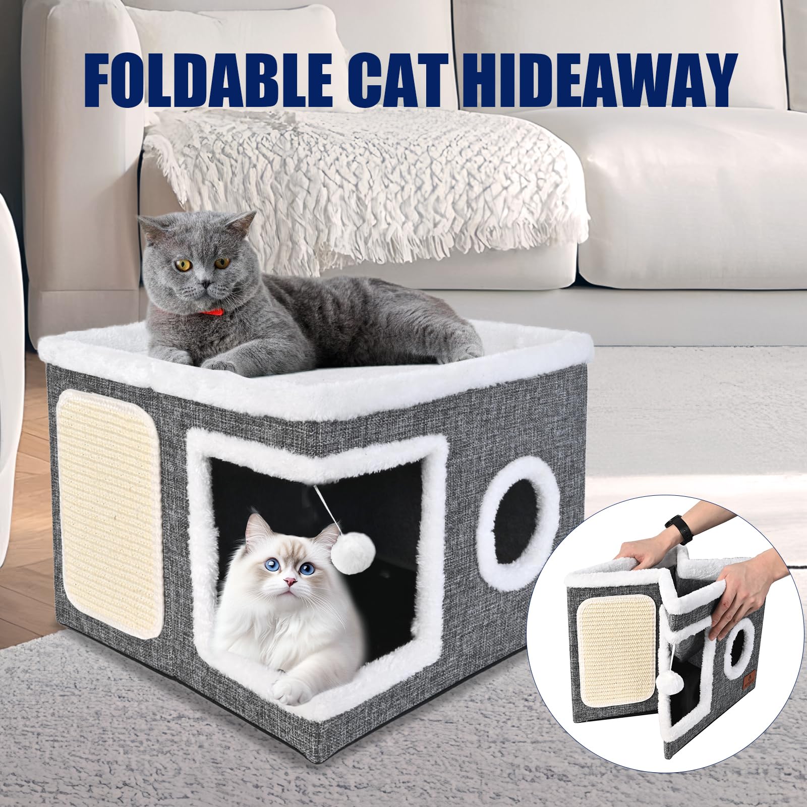 PETTDATE cat bed large top platform offering ample stretch space