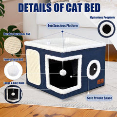 PETTDATE cat bed plush ball creates interactive fun for pets.