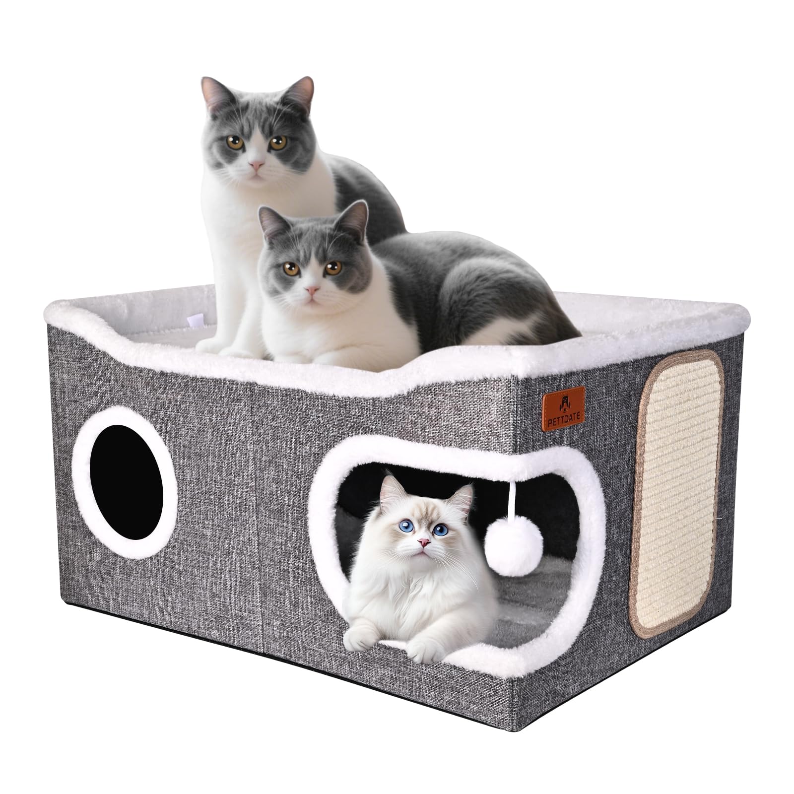 PETTDATE non-slip bottom ensures stable lounging and safe play.