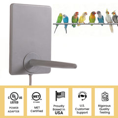 PetTemp bird heater combo snuggle-panel-closeup highlights cozy warmth against cold cage walls