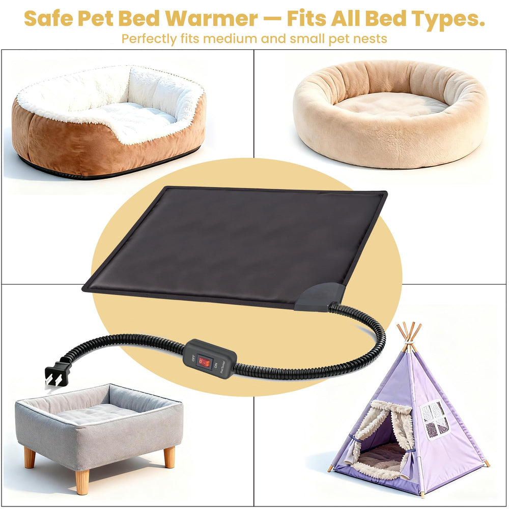 PetTemp cat bed warmer features chew-resistant cord for durable, pet-safe power.