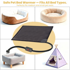 PetTemp cat bed warmer features chew-resistant cord for durable, pet-safe power.
