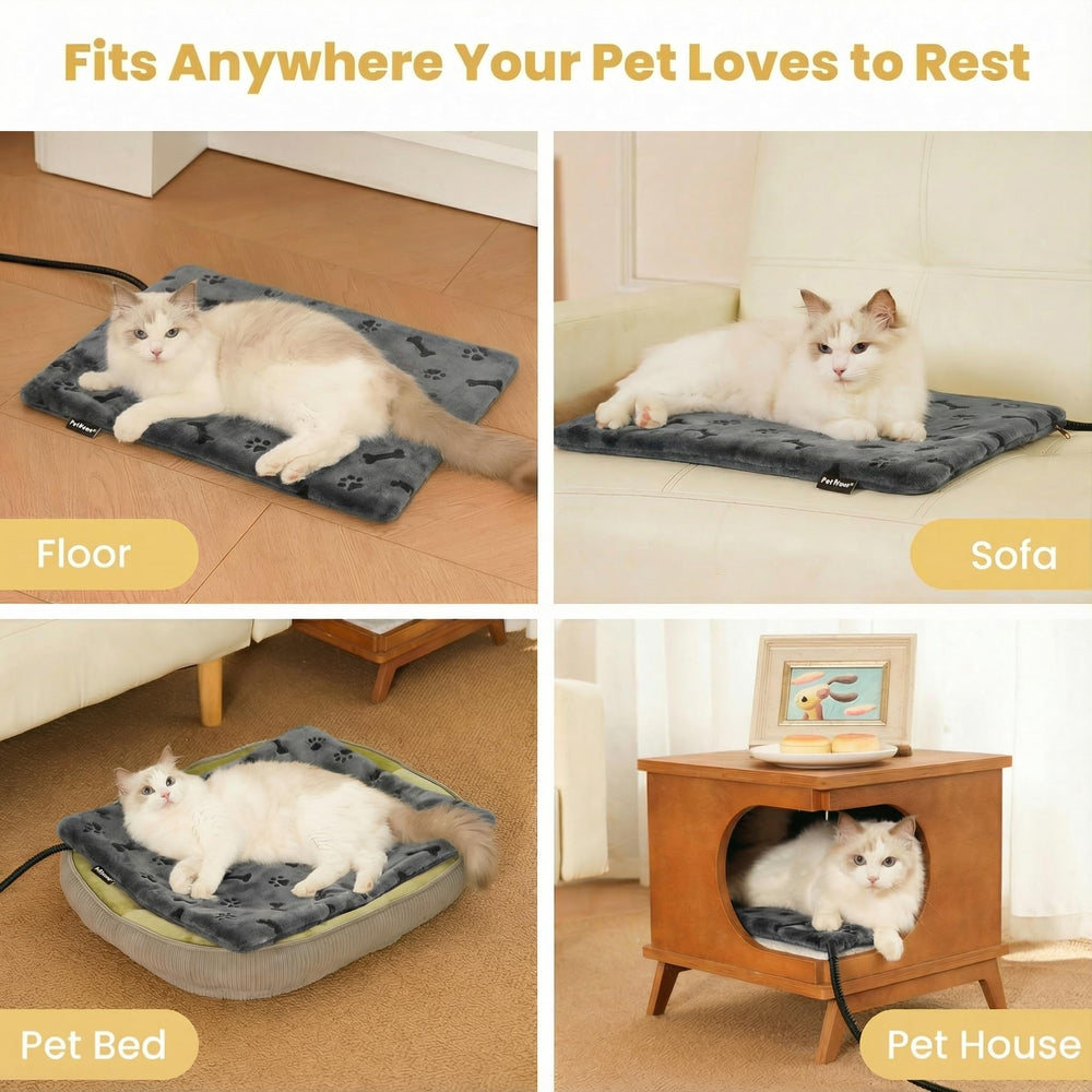 PetTemp dual-thermostat control maintains steady warmth