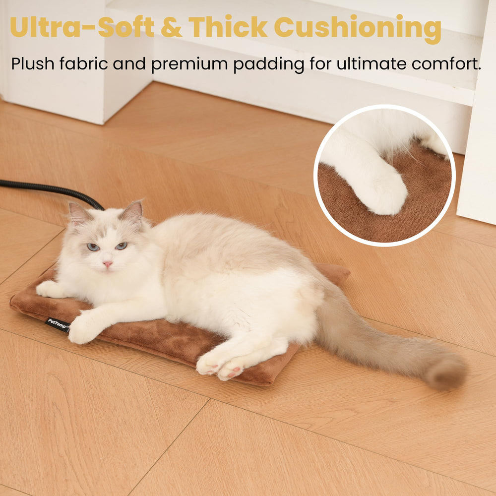 PetTemp sizes chart photo demonstrates four size options for fitting spaces.