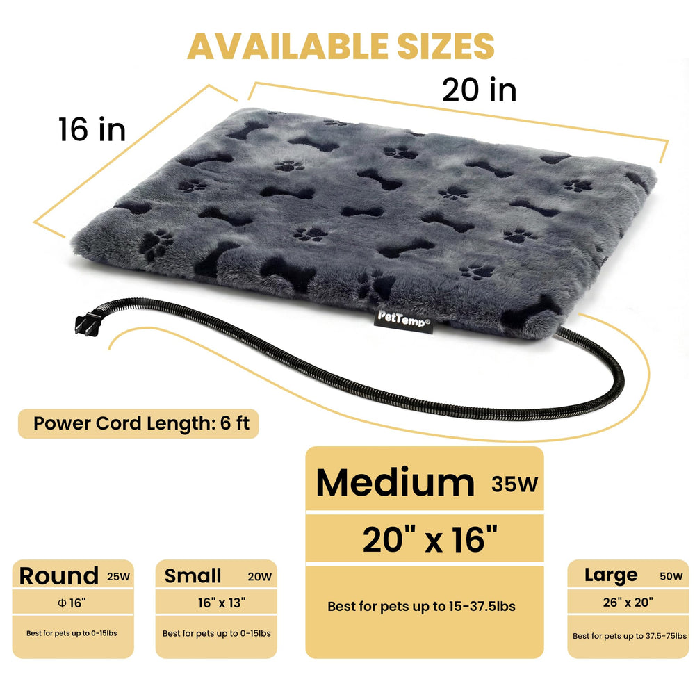 PetTemp heated pad soft removable cover close-up for easy washing.