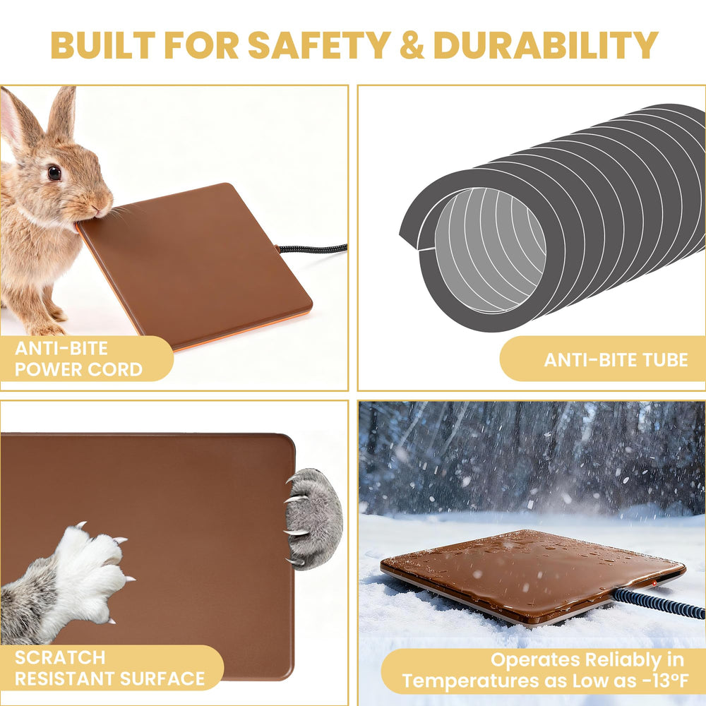 PetTemp back panel with aluminium foil distributes heat evenly across front and back.