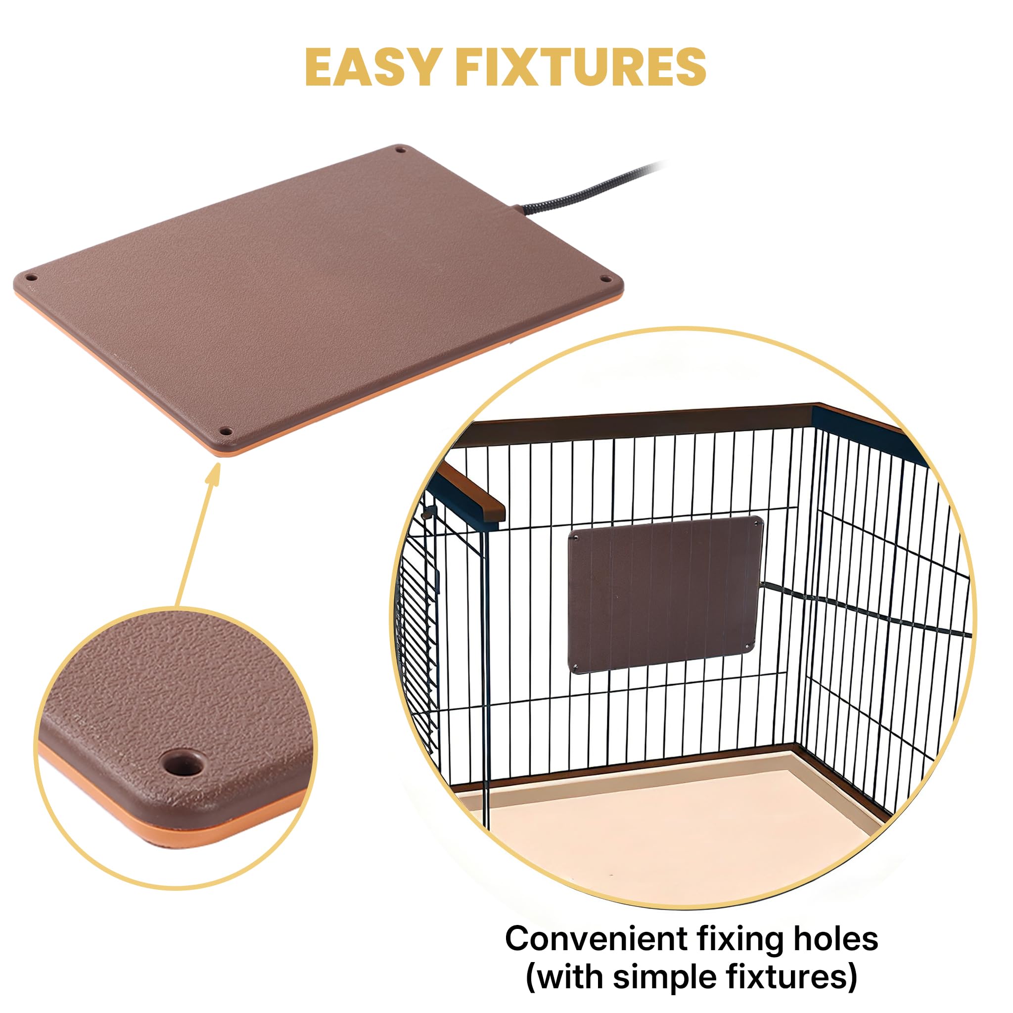 PetTemp pad suitable for chickens and other small birds in coop settings.
