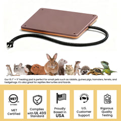 PetTemp thermostat-control feature on heating pad highlights precise warmth for small pets.