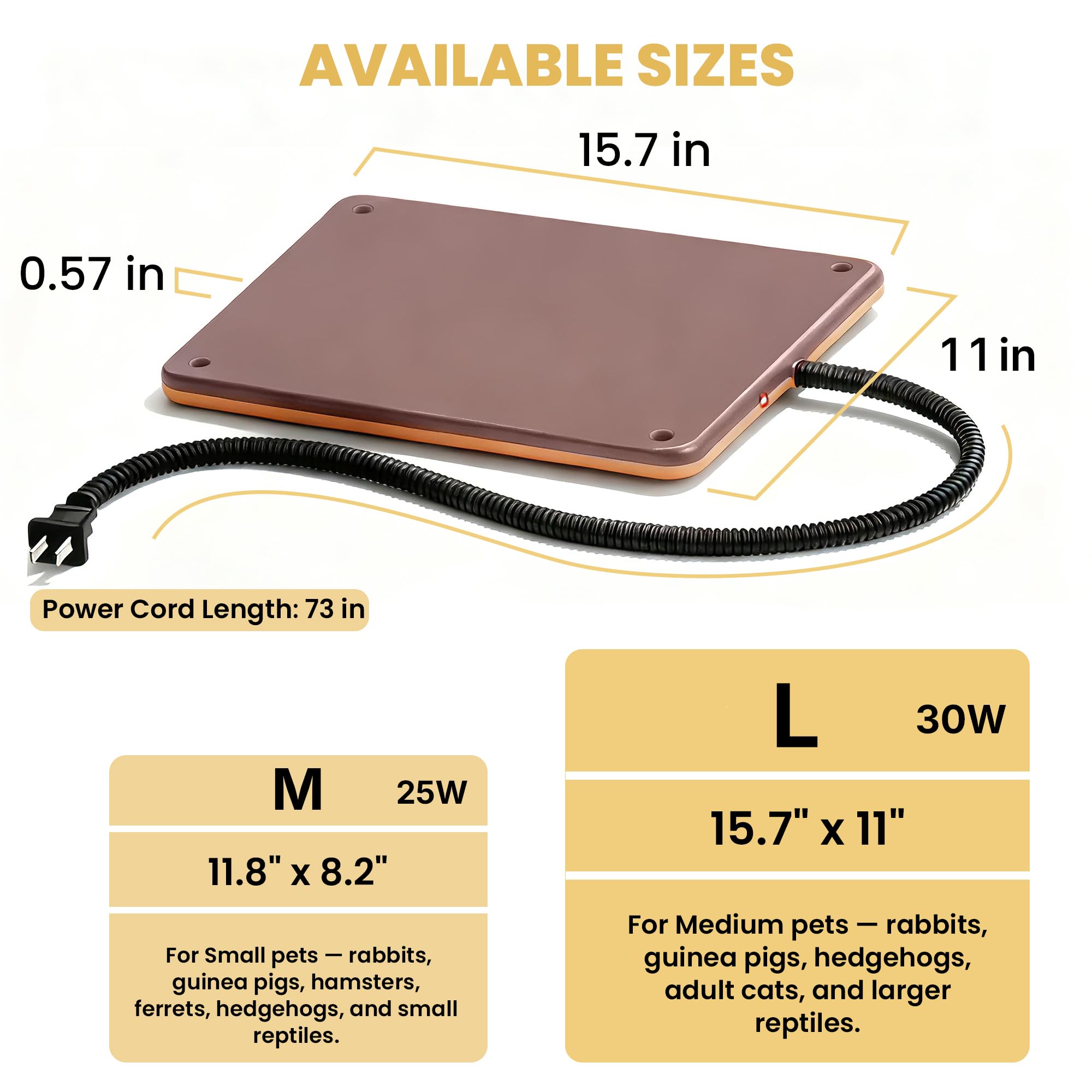 PetTemp waterproof cover view protects the pad for outdoor or indoor use.