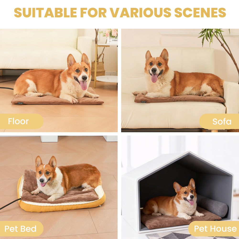 PetTemp soft washable cover gray paw-print offers easy cleaning and cuddly comfort.