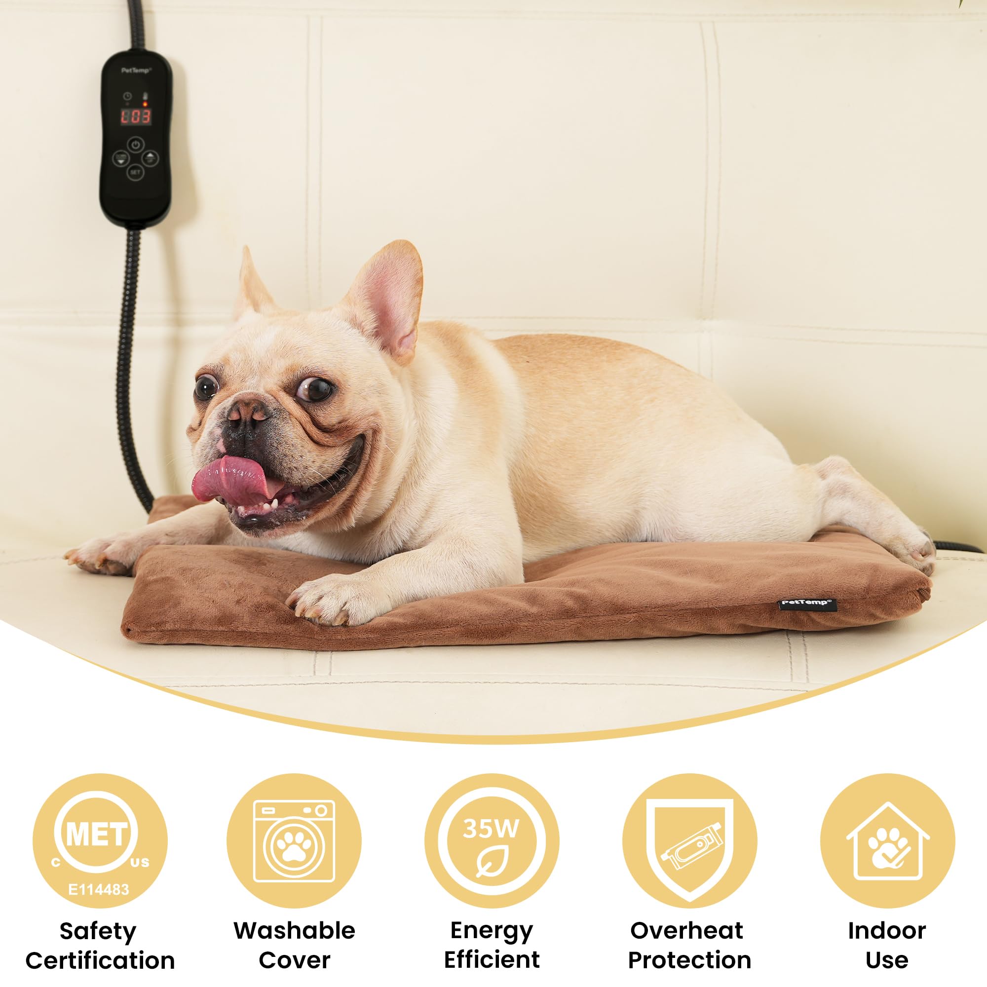 PetTemp waterproof design emphasizes durability and easy cleaning