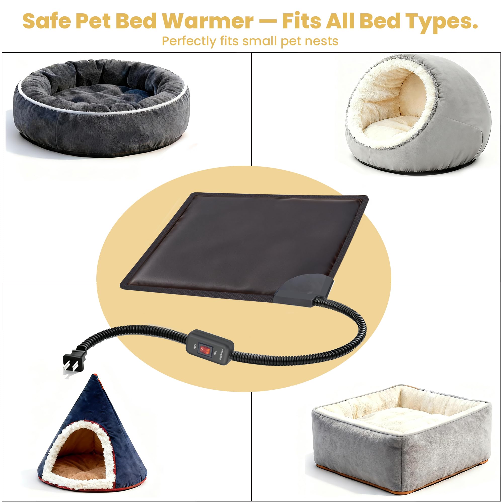 PetTemp waterproof pad is easy to wipe clean after use.