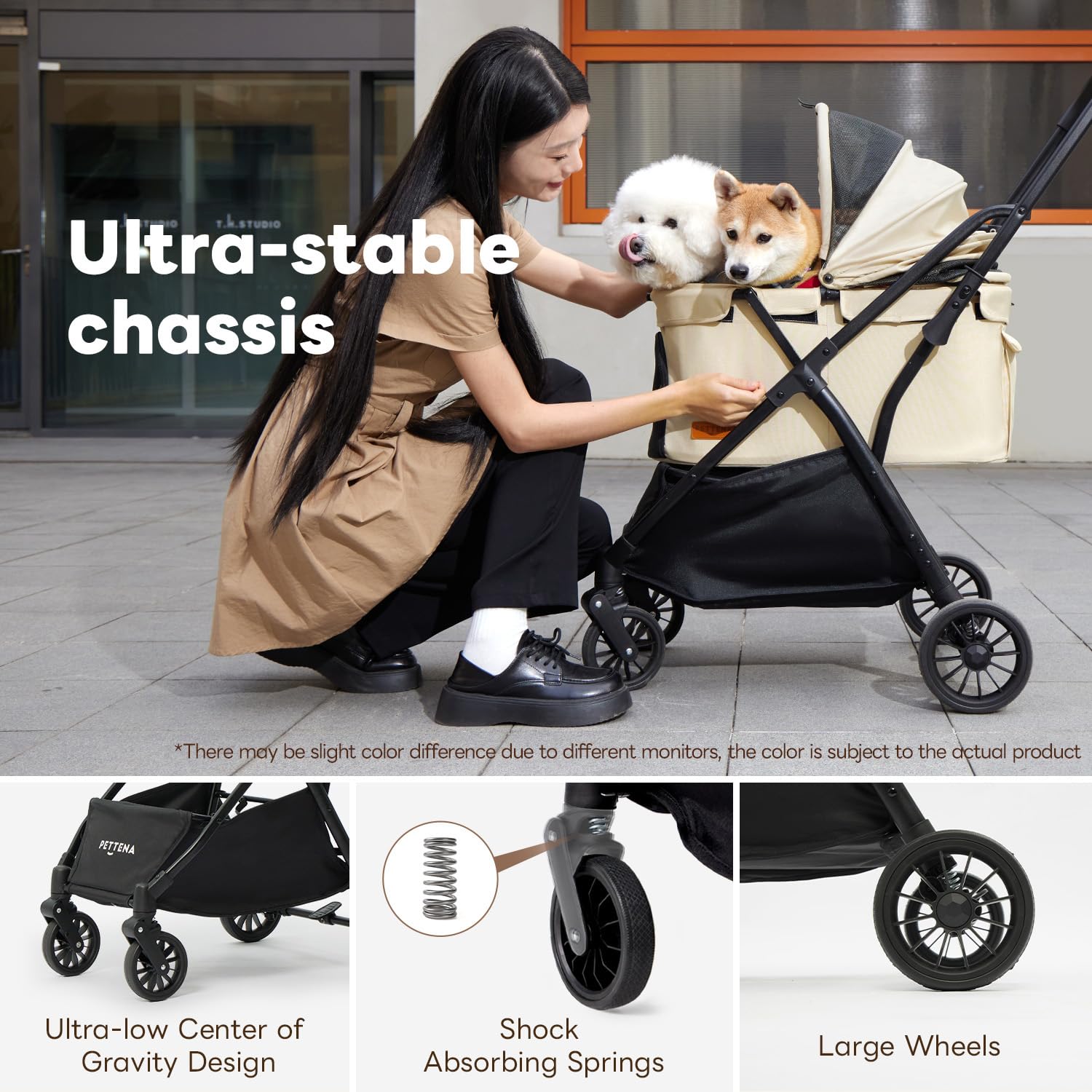 PETTENA breathable mesh view emphasizes ventilation for paw-friendly comfort.