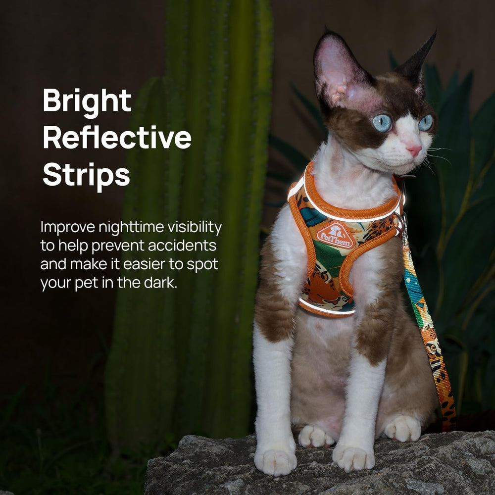 PetThem breathable-material cat harness keeps your cat cool on outdoor strolls