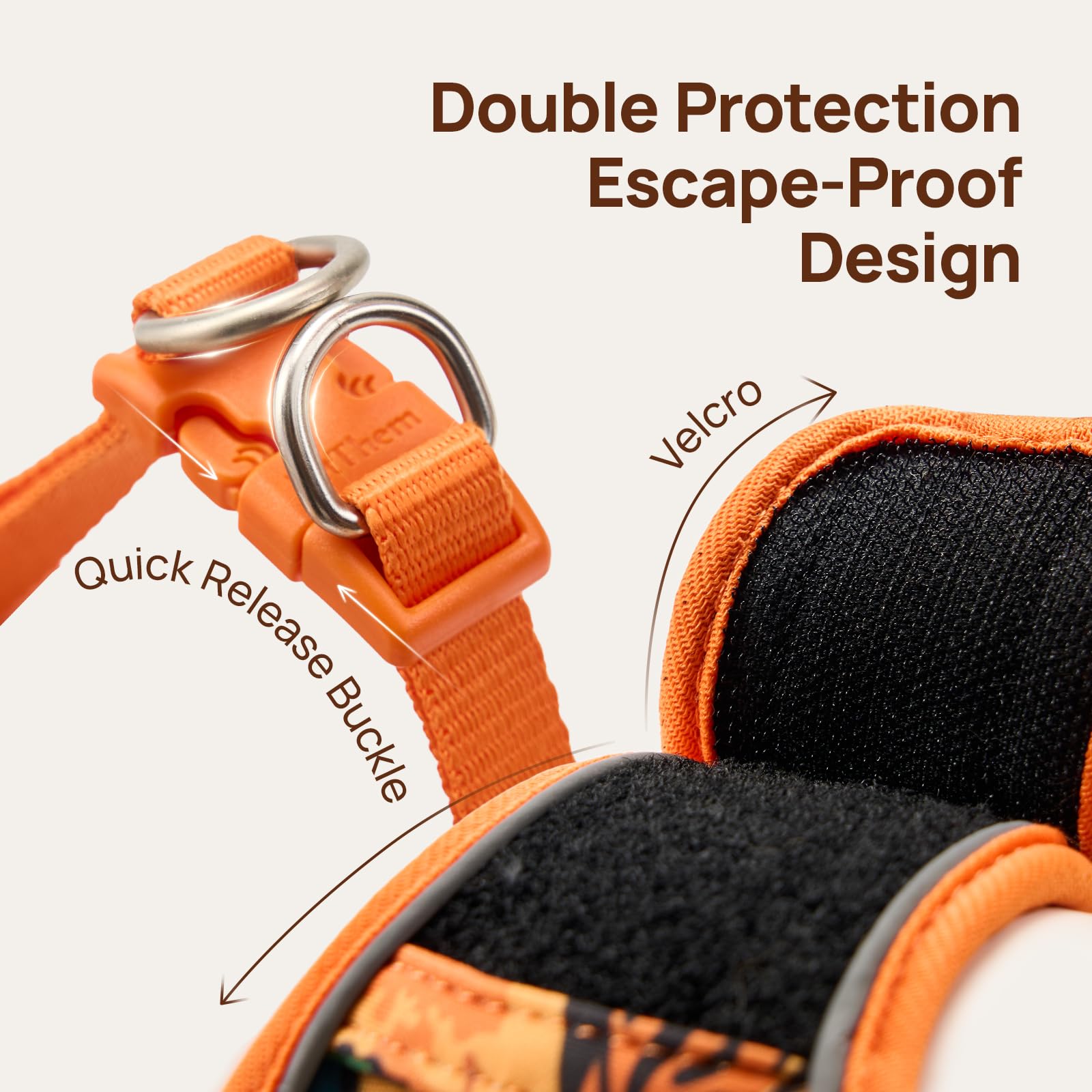 PetThem Cat Harness Adjustable Fit for cats of various sizes and shapes.