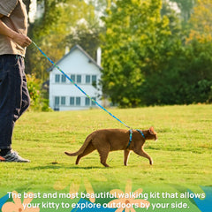 PetThem cat harness Hawaii Green side view for comfortable daily wear