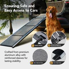 PetThem dog ramp folds compact for quick storage and travel