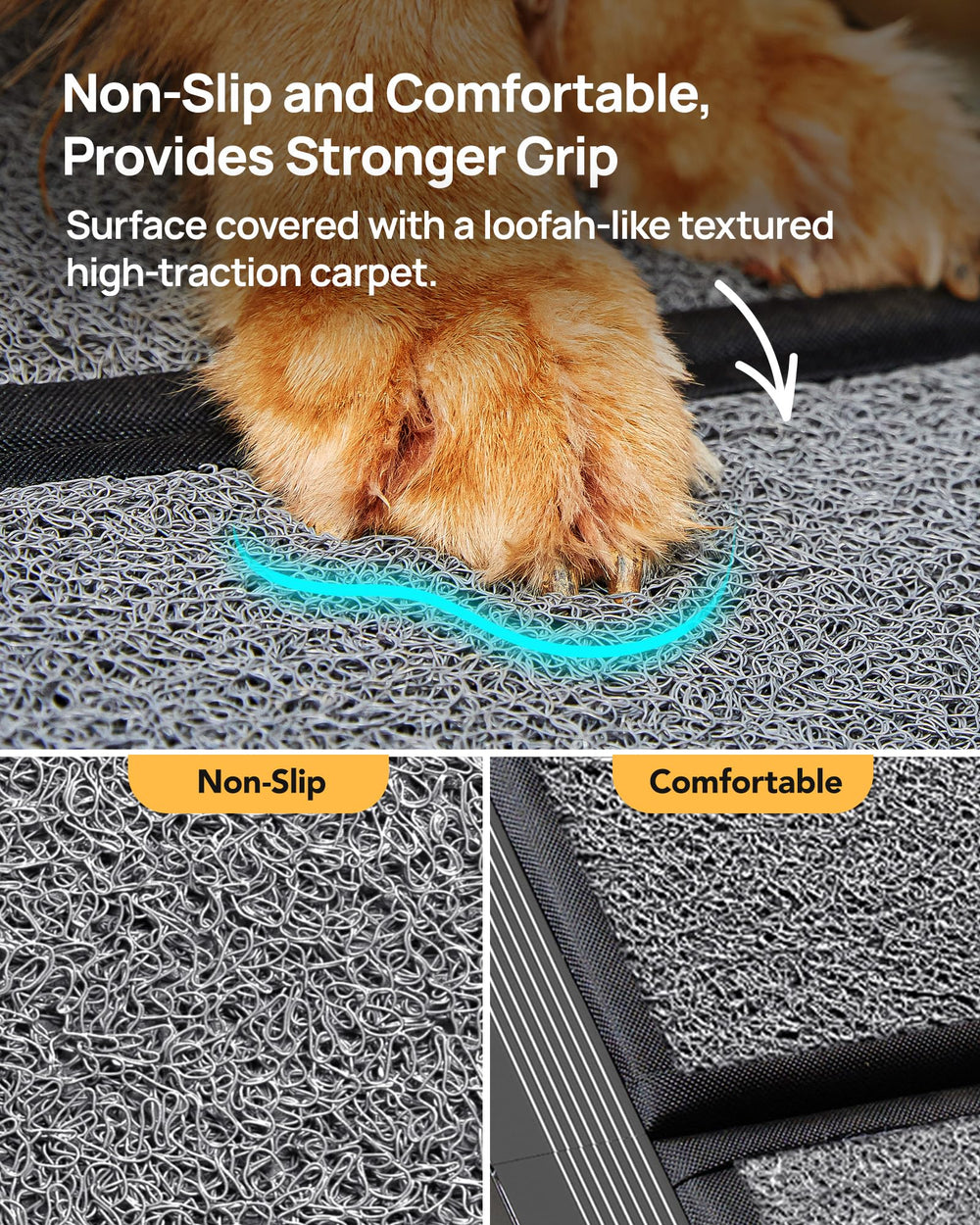 PetThem Dog Ramp folded for storage shows portable travel convenience.